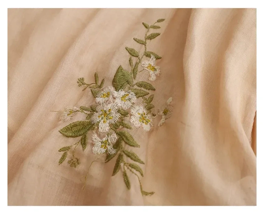 Embroidered Three Quarter Sleeve Shirt with Chinese-Style Placket - product image 11 - unknown