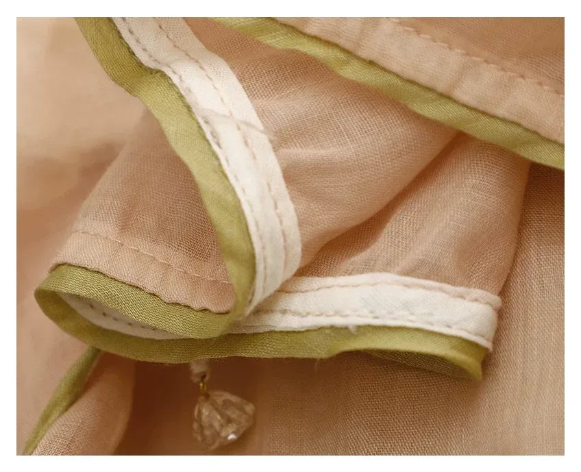 Embroidered Three Quarter Sleeve Shirt with Chinese-Style Placket - product image 13 - unknown