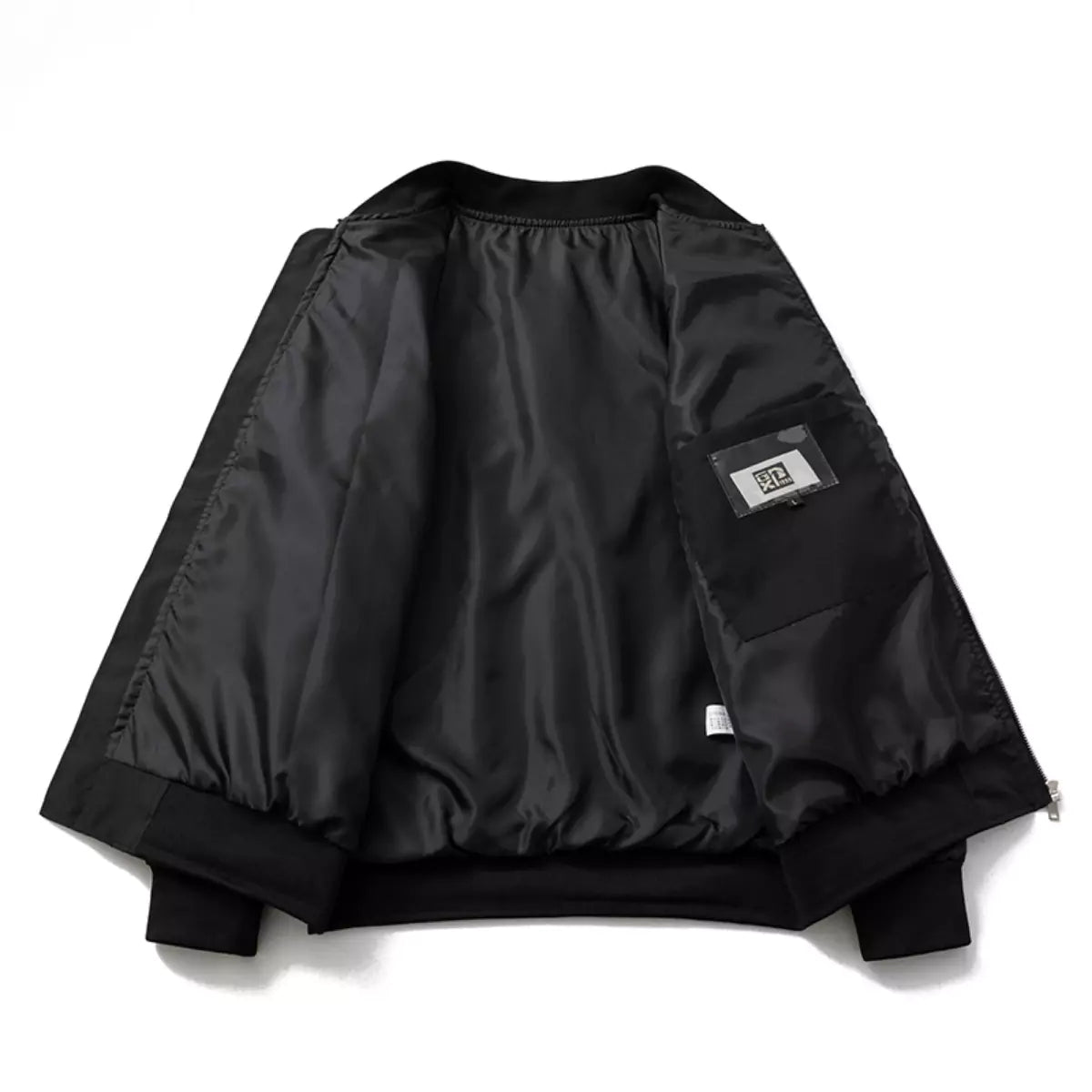 Chaqueta de béisbol informal con alas emplumadas bordadas