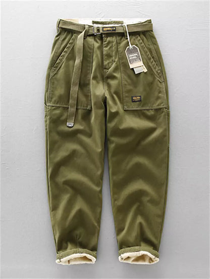 Herren-Cargohose mit Fleecefutter