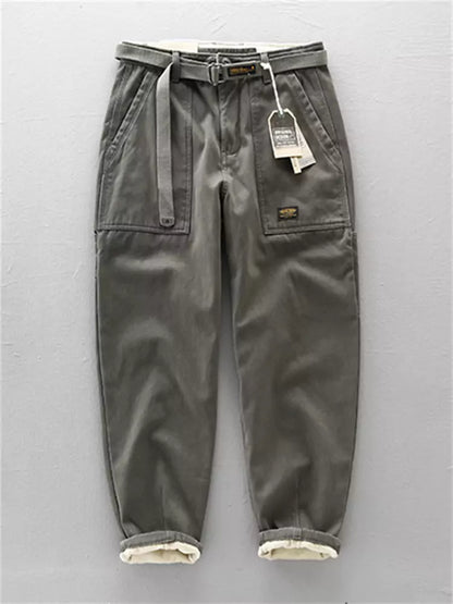 Herren-Cargohose mit Fleecefutter