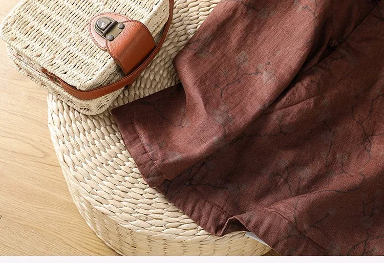 Frog Button Mandarin Collar Thermal Shirt