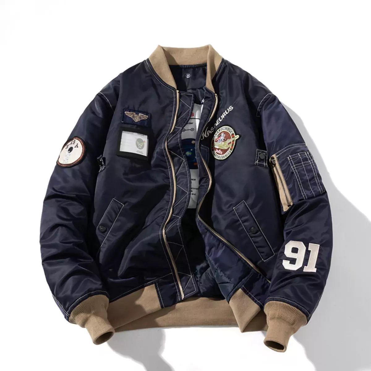 Chaqueta de béisbol funcional con cremallera