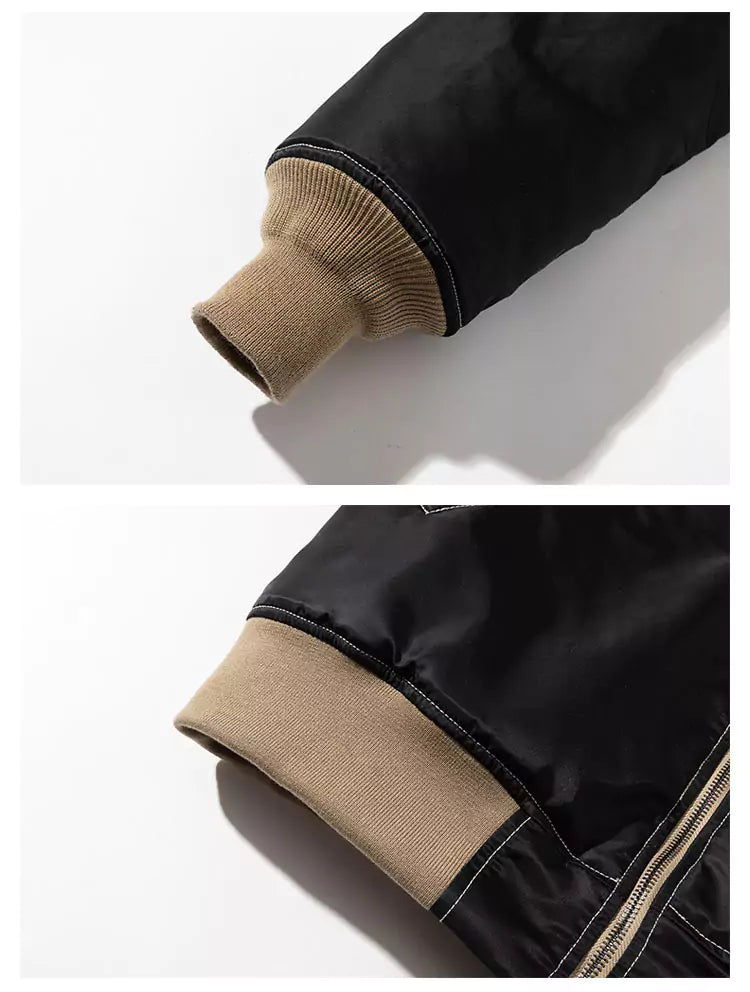 Funktionelle Streetwear-Baseballjacke mit Reißverschluss