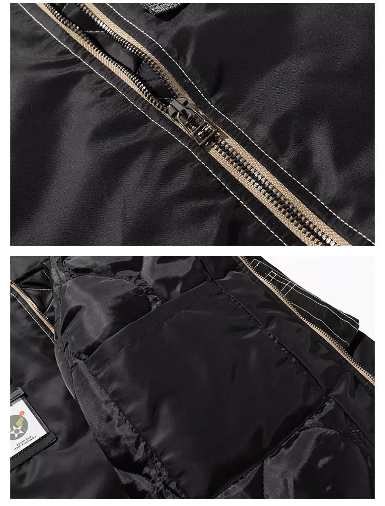 Funktionelle Streetwear-Baseballjacke mit Reißverschluss