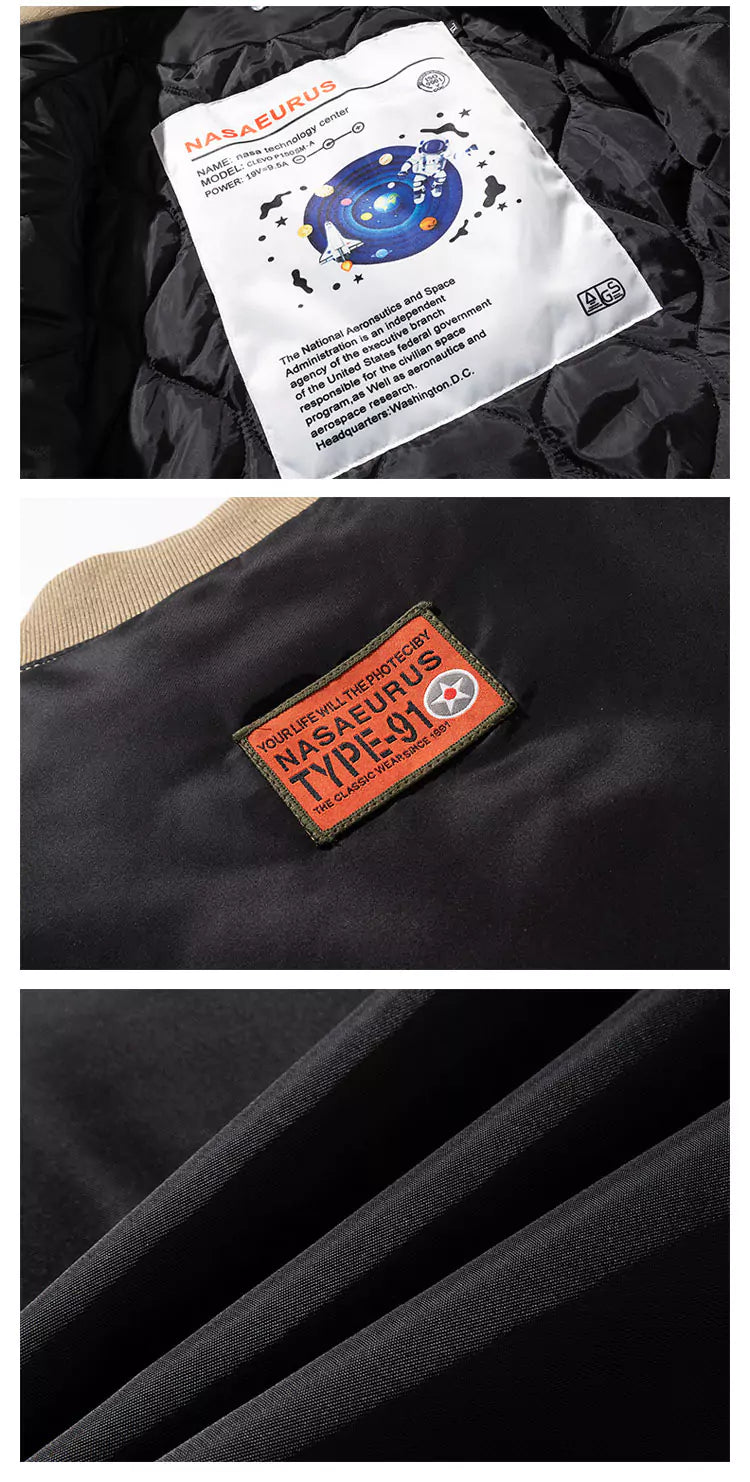 Funktionelle Streetwear-Baseballjacke mit Reißverschluss
