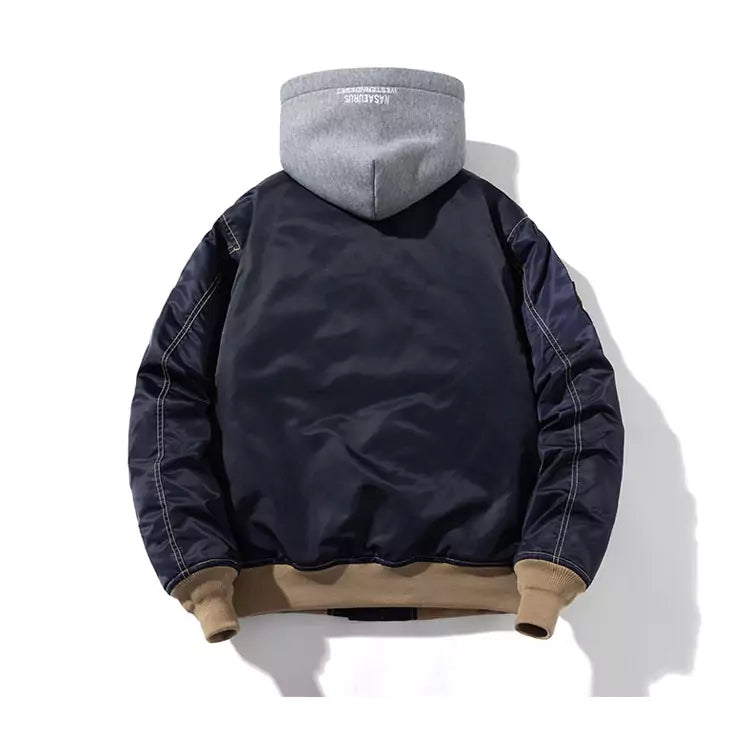 Funktionelle Streetwear-Baseballjacke mit Reißverschluss