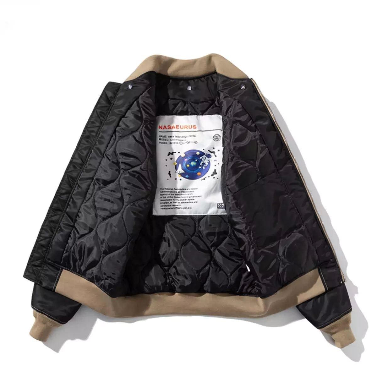 Funktionelle Streetwear-Baseballjacke mit Reißverschluss