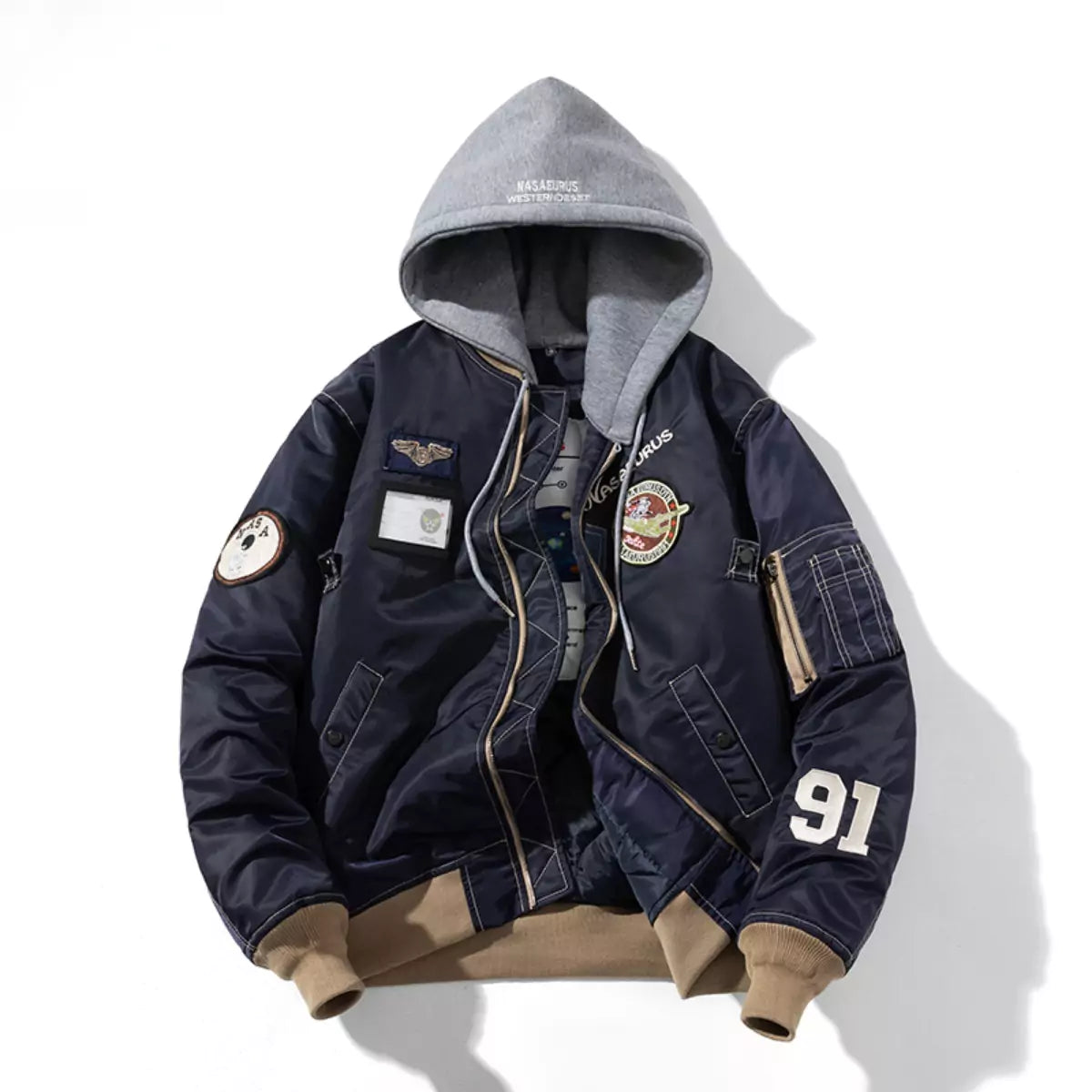 Chaqueta de béisbol funcional con cremallera