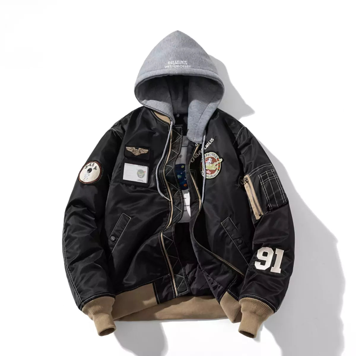 Chaqueta de béisbol funcional con cremallera