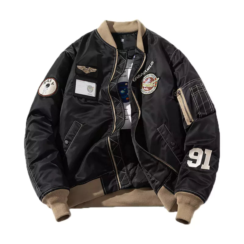 Functional Streetwear Zip-up Baseball Jacket