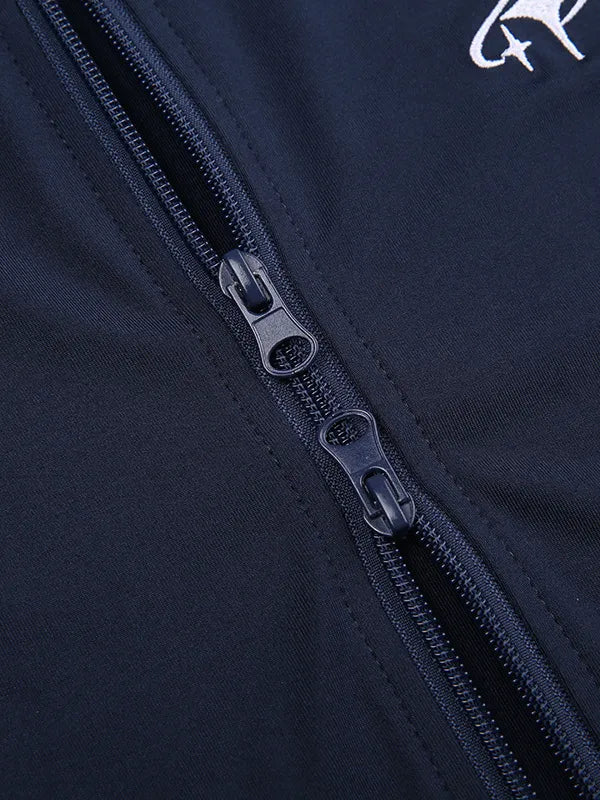 Gorpcore Stitch Crop Long Sleeve Zip Up Top