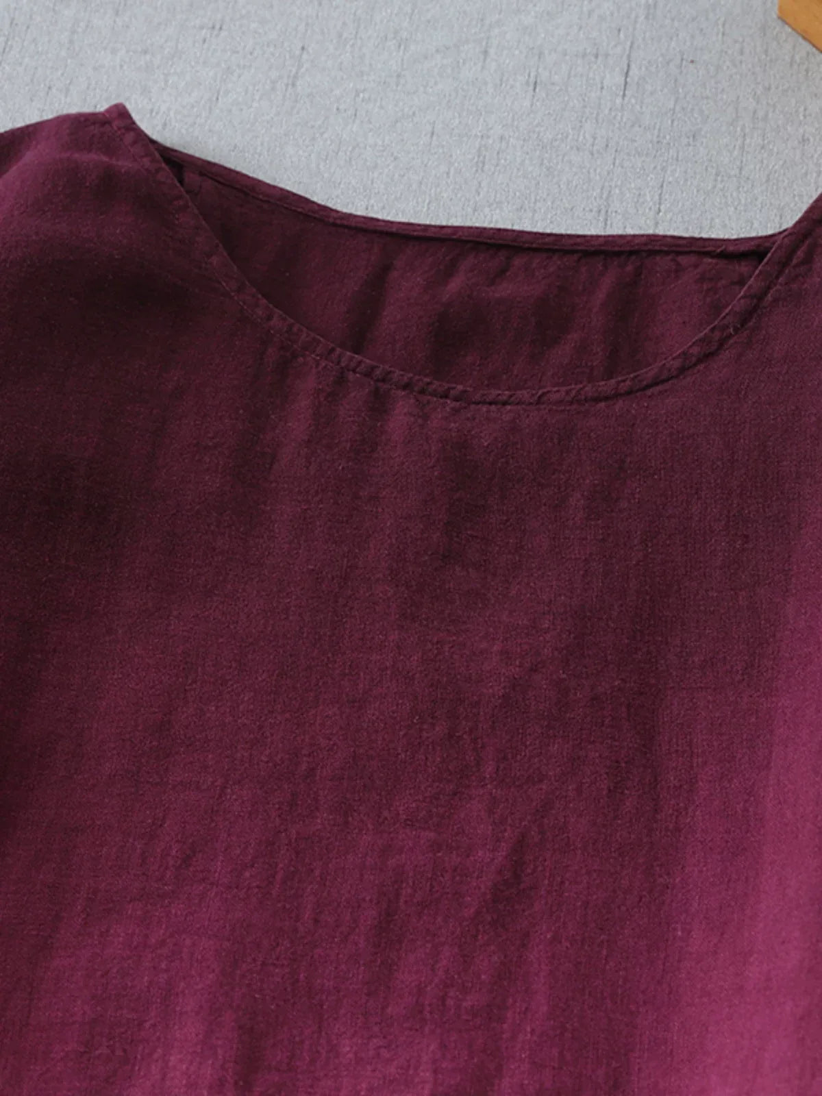 Gradient Ombre Textured Long Sleeve Drop Waist Maxi Dress