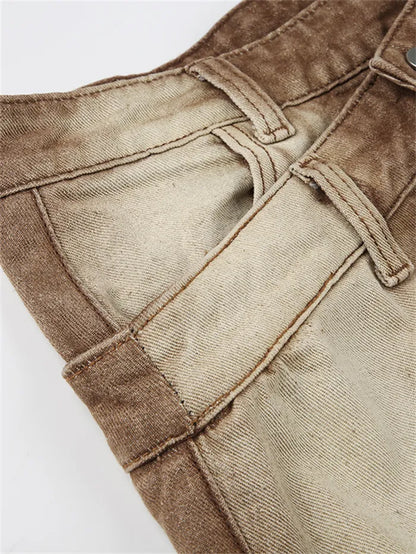 Grunge-Rock im Used-Look mit Batikmuster und asymmetrischem Bund