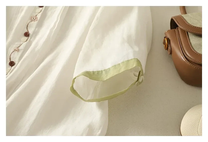 Half Sleeve Shirt with Contrast Trim and Front Buttons - product image 11 - unknown