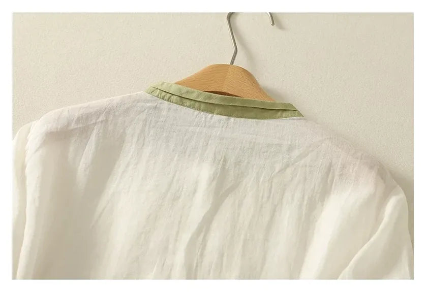 Half Sleeve Shirt with Contrast Trim and Front Buttons - product image 14 - unknown