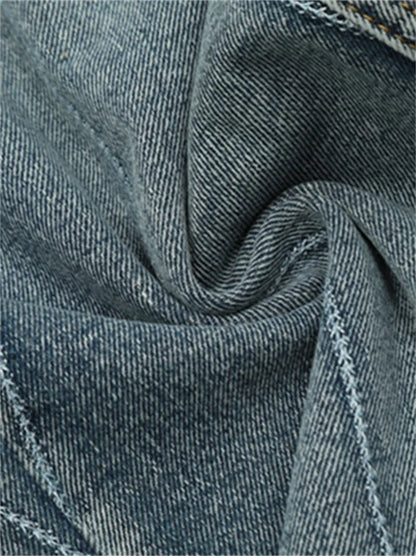 Pantalones vaqueros holgados, versátiles y casuales de estilo hip hop con bordados