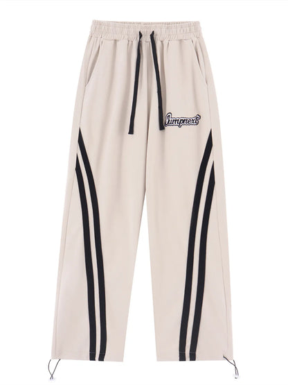 Hip Hop Contrast Baggy Track Sweatpants