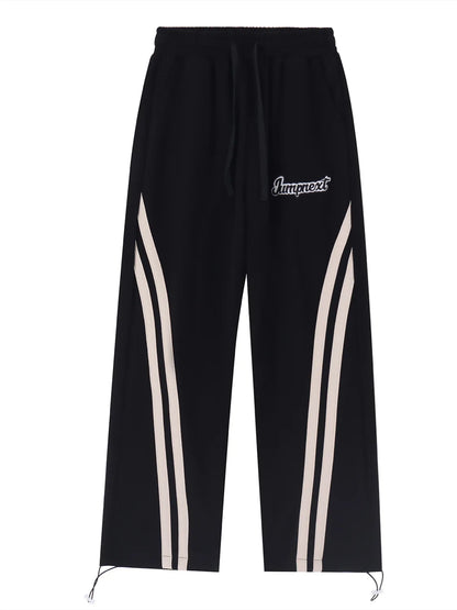 Hip Hop Contrast Baggy Track Sweatpants