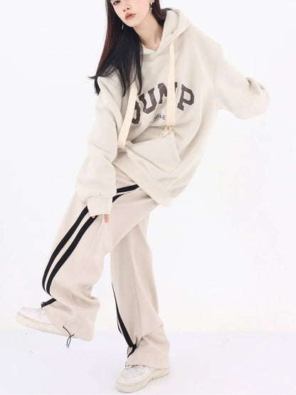 Hip Hop Contrast Baggy Track Sweatpants