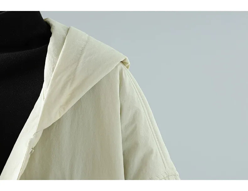 Hooded Padded Jacket with Snap Cuffs and Patch Pocket