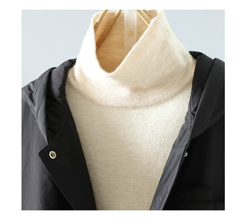 Hooded Padded Jacket with Snap Cuffs and Patch Pocket