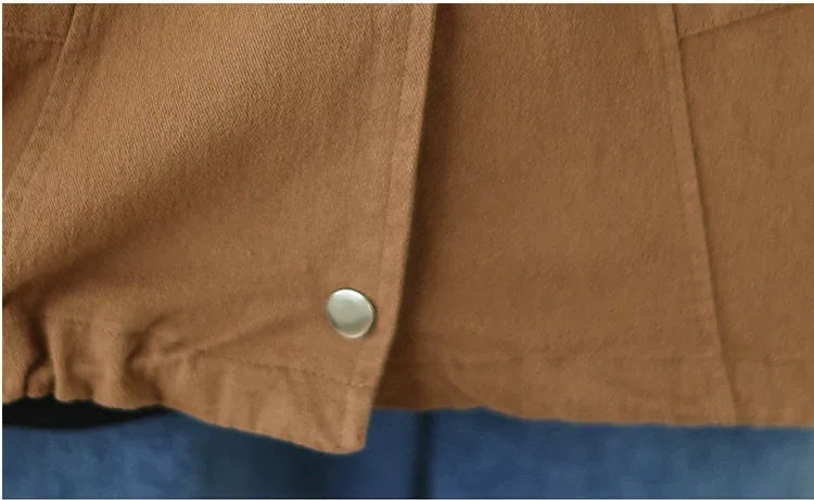 Hooded Snap Button Vest with Patch Pockets