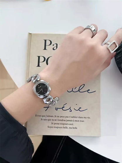 Ladies' Irregular Openwork Gold Bracelet Watch 