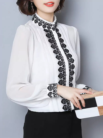 Luxuriöses Chiffonhemd mit schicken Details und elegantem Stil