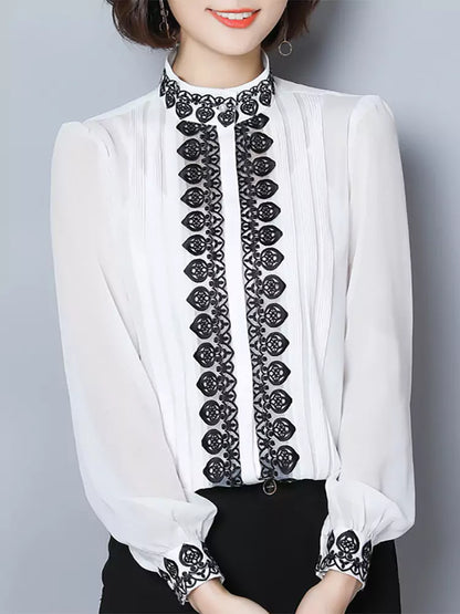 Luxuriöses Chiffonhemd mit schicken Details und elegantem Stil