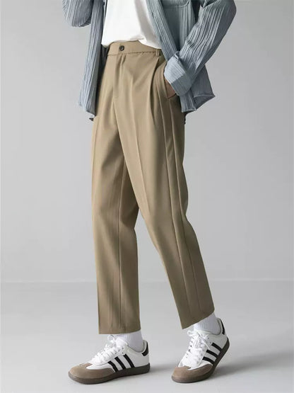 Slim-Fit-Herrenhose mit seitlichem Gummizug im Bund