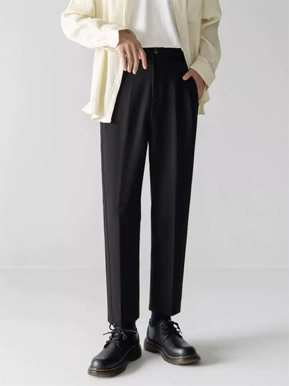 Slim-Fit-Herrenhose mit seitlichem Gummizug im Bund