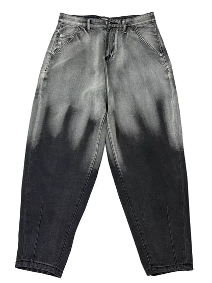 Herren-Streetwear-Jeans mit lässiger Passform und gewaschenem Denim