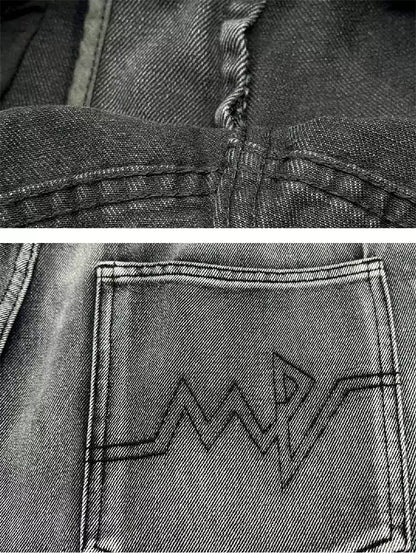 Herren-Streetwear-Jeans mit lässiger Passform und gewaschenem Denim