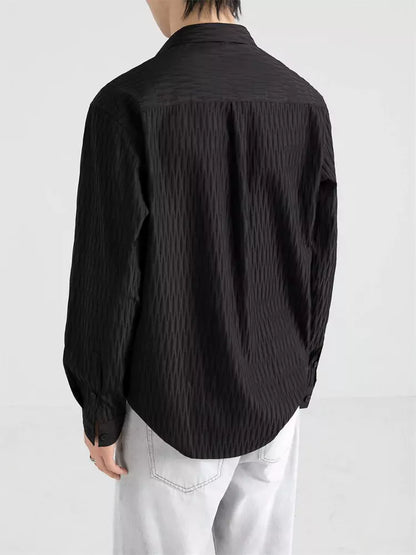 Herrenhemd mit Struktur, einfarbig, für den Herbst