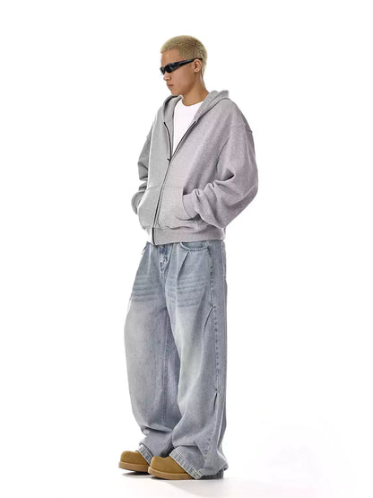 Vintage-Jeans für Herren, gewaschen, sauber geschnitten, gerades Bein