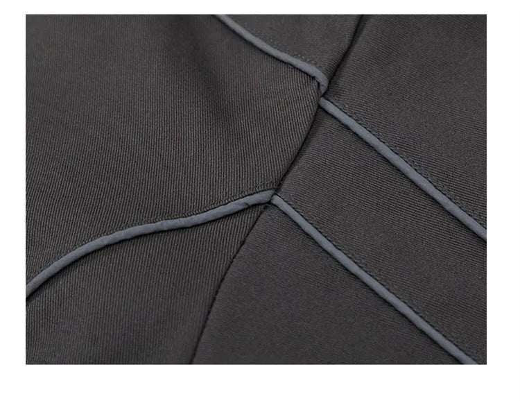 Men's Solid Color Reflective Piping Detail Oversized Jacket