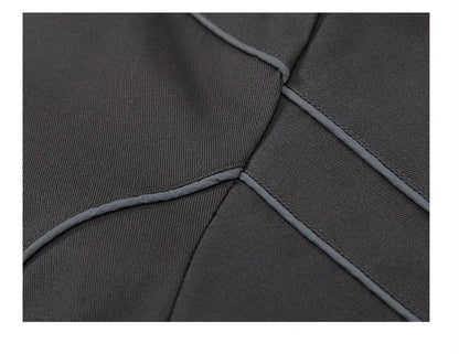 Herren-Oversize-Jacke in Unifarbe mit reflektierenden Paspeln