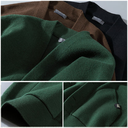 Gemütlicher, vielseitiger Herren-Strickcardigan mit V-Ausschnitt