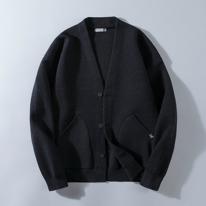 Gemütlicher, vielseitiger Herren-Strickcardigan mit V-Ausschnitt
