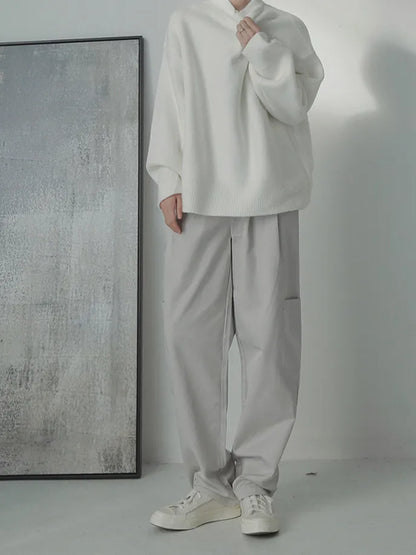 Mens Drop Shoulder Casual Warm Sweater