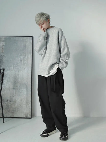 Mens Drop Shoulder Casual Warm Sweater