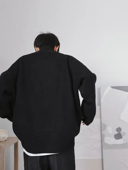 Mens Drop Shoulder Casual Warm Sweater