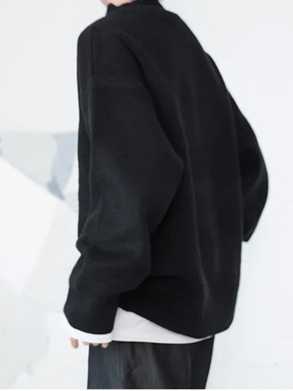 Mens Drop Shoulder Casual Warm Sweater