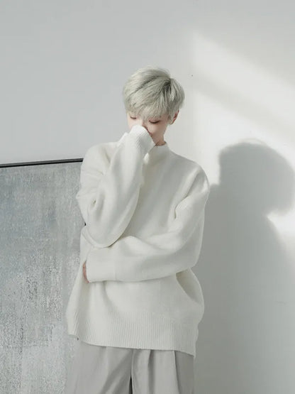 Mens Drop Shoulder Casual Warm Sweater