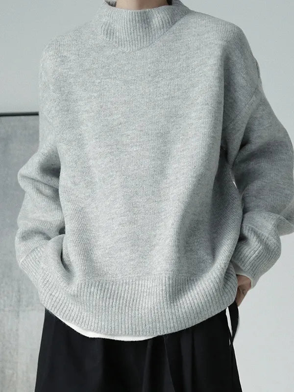 Mens Drop Shoulder Casual Warm Sweater