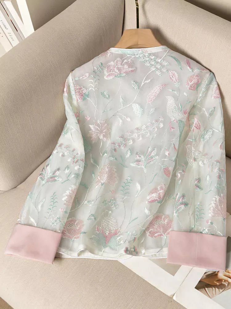 Modern Chinese Embroidered Jacket Lightweight Boutique Style Top
