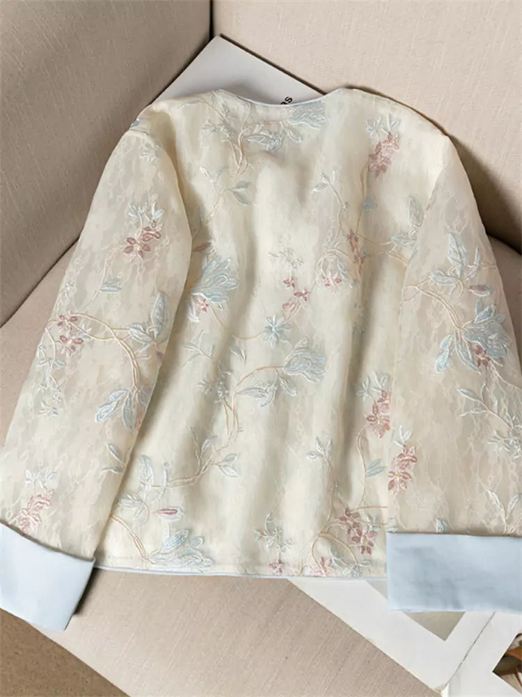 Modern Chinese Embroidered Jacket Lightweight Boutique Style Top