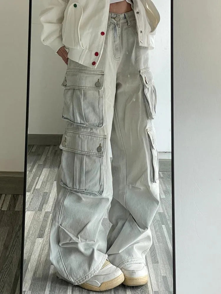Multi Pocket Baggy Cargo Jeans