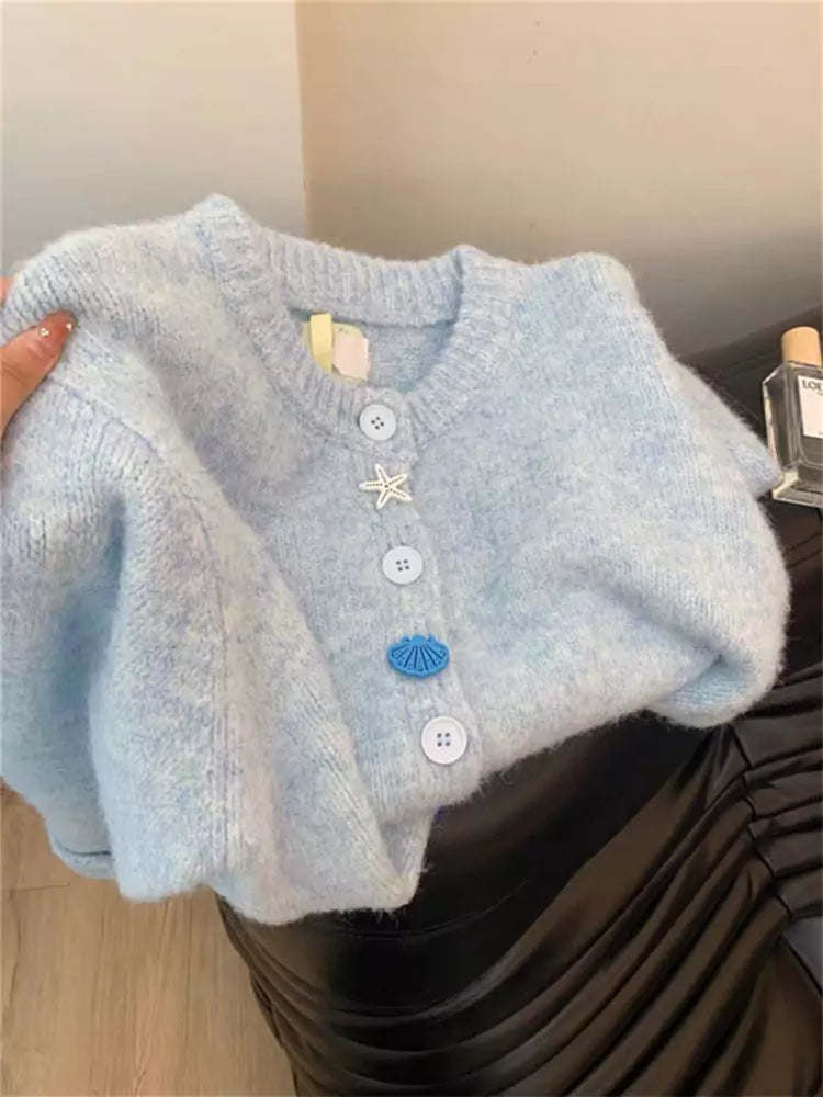 Trendy Relaxed Fit Gentle Style Knit Cardigan